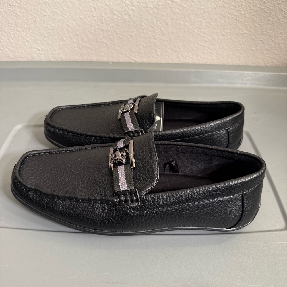 Beverly Hills Polo Club Black Loafers with Silver Accent - Picture 7 of 16